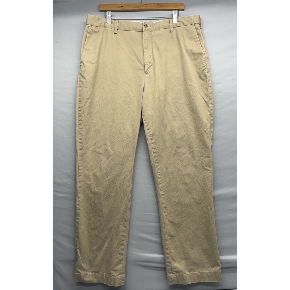 Polo Ralph Lauren Tan Pants Mens 38x32 Classic Fit Flat Front